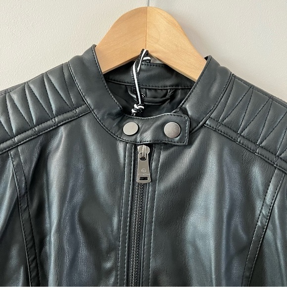 Bernardo Black Leather Jacket - Picture 2 of 11